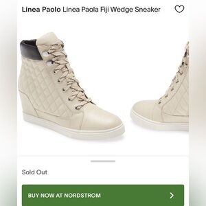 L. Paolo Size 8.5  Lace-Up Wedge Sneakers. Brand new, never worn.